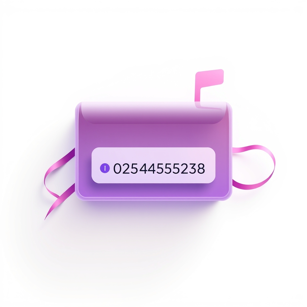 A gradient illustration of a mailbox with a custom email address