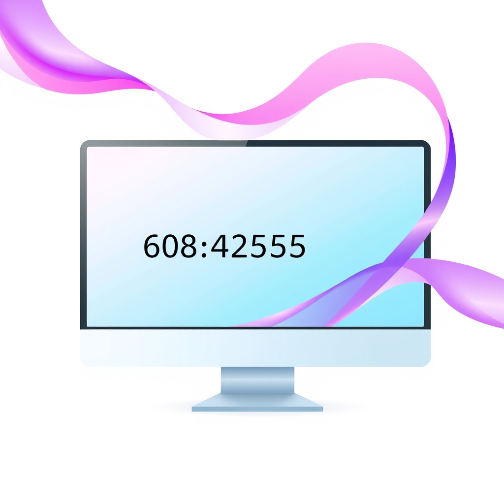 A gradient illustration of a professional email address on a computer screen