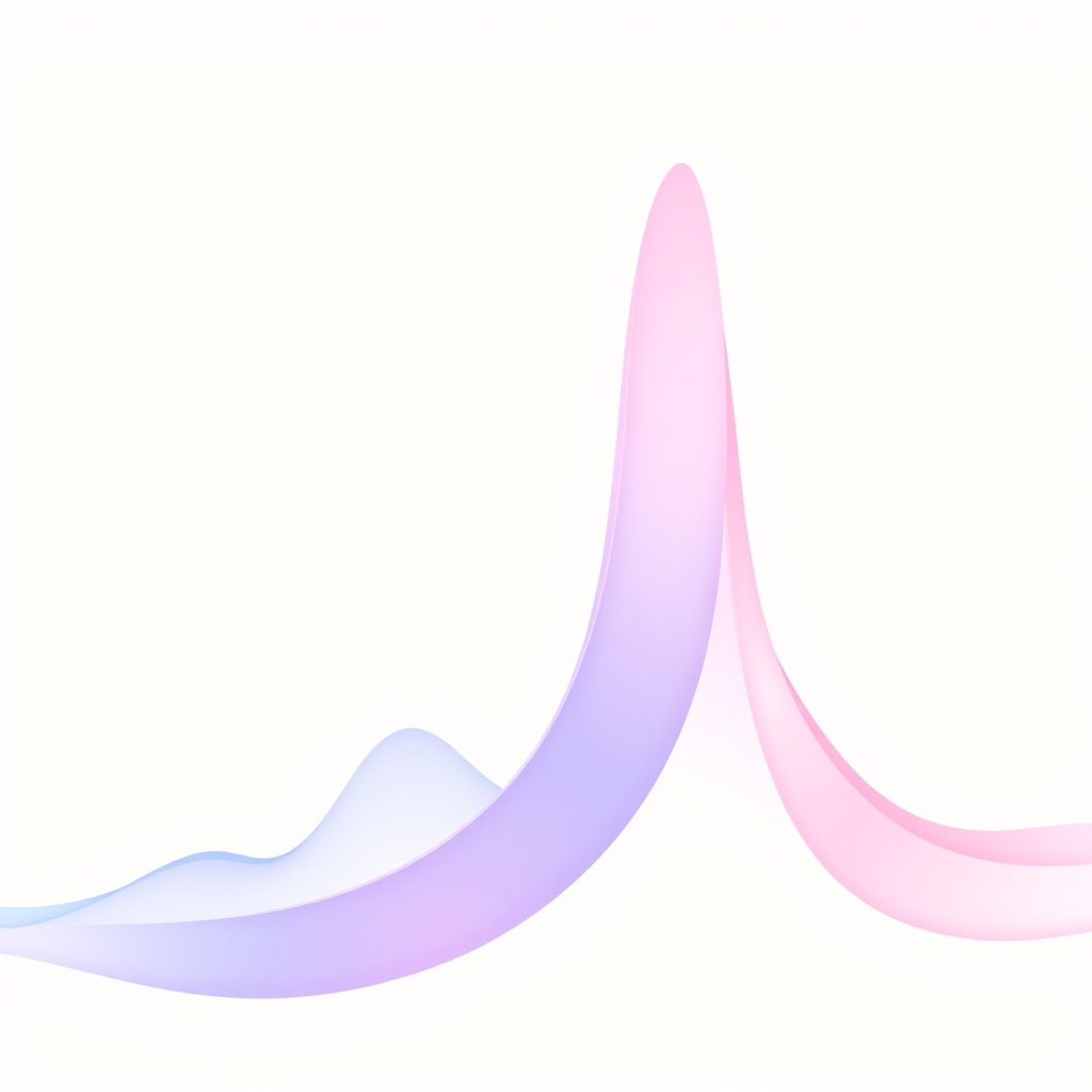 A gradient illustration of a website traffic spike, with a calm and peaceful background, representing the ability to handle a surge in traffic without compromising performance.