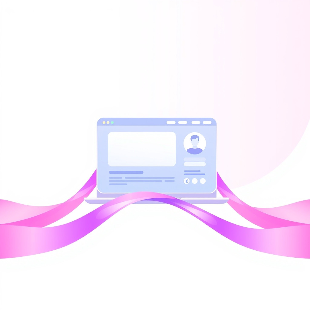 A gradient illustration of a website and Google profile with a checkmark, representing a matched online presence