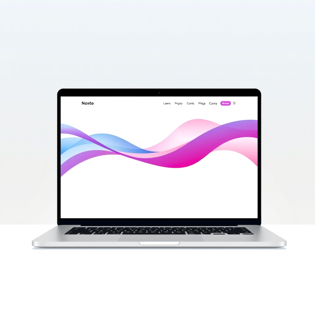 An abstract illustration of a small business website on a laptop screen