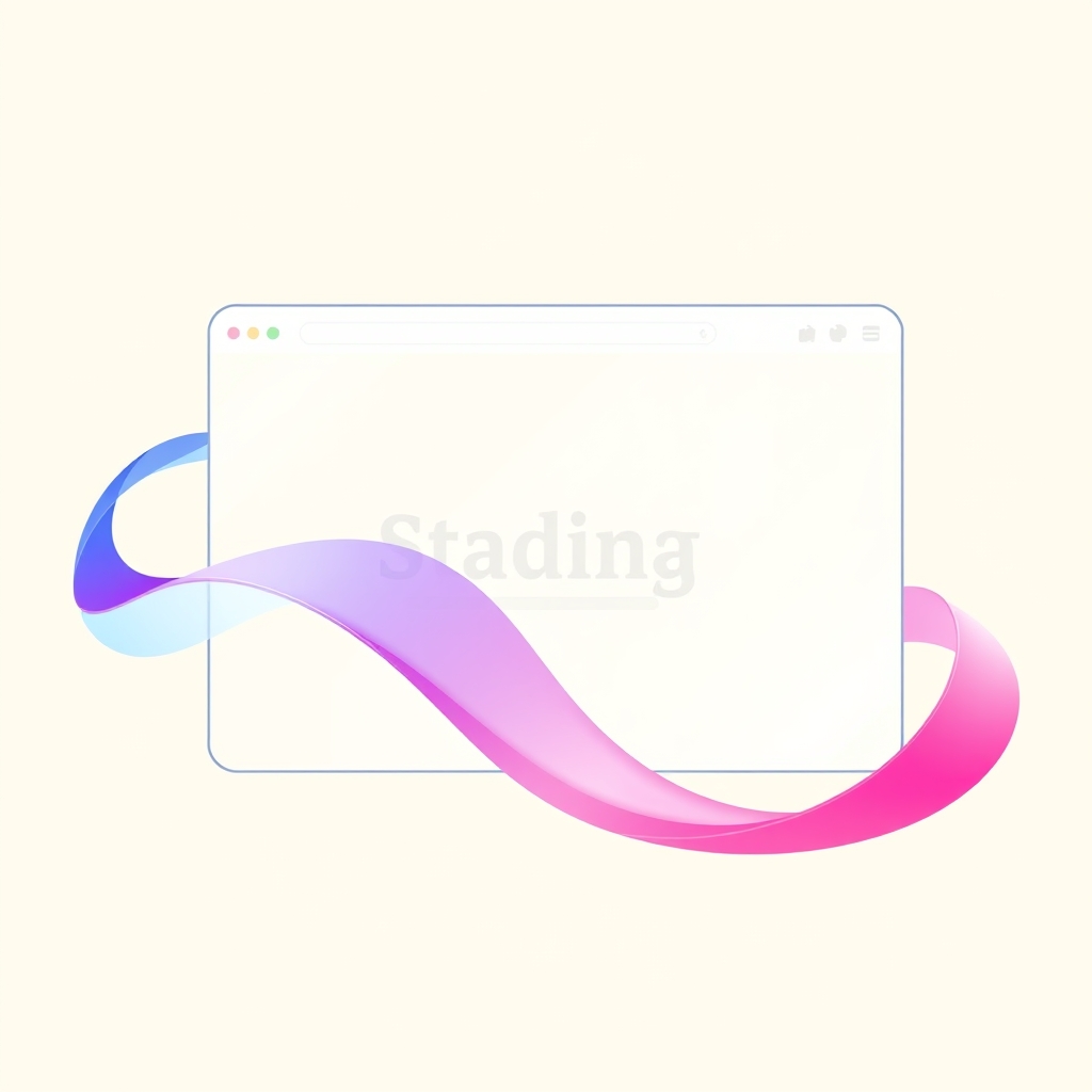 An abstract illustration of a website with a staging environment, showing a separate site for testing and development