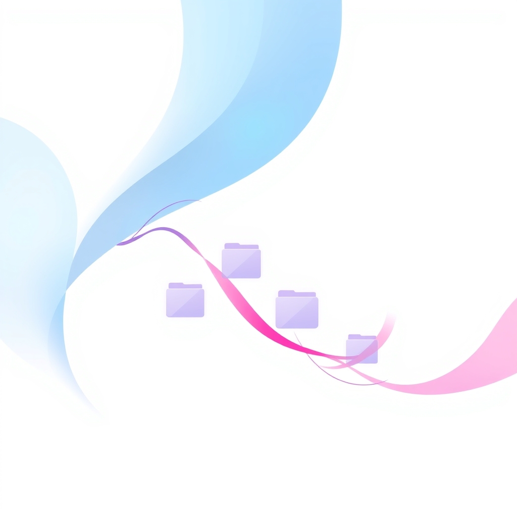 An abstract illustration of a website's structure, with subdomains and subfolders represented as separate branches and folders.