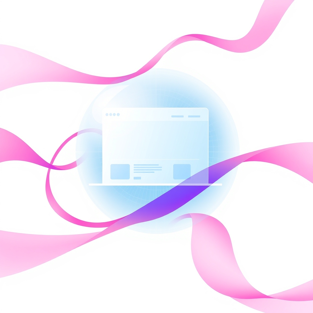 An abstract illustration of a website on a global network