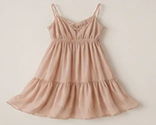 Camille tiered dress in blush