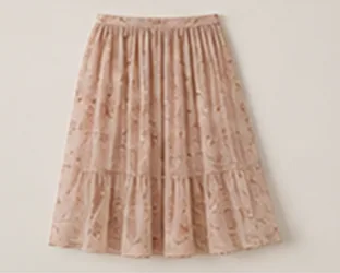 Fleur floral midi skirt